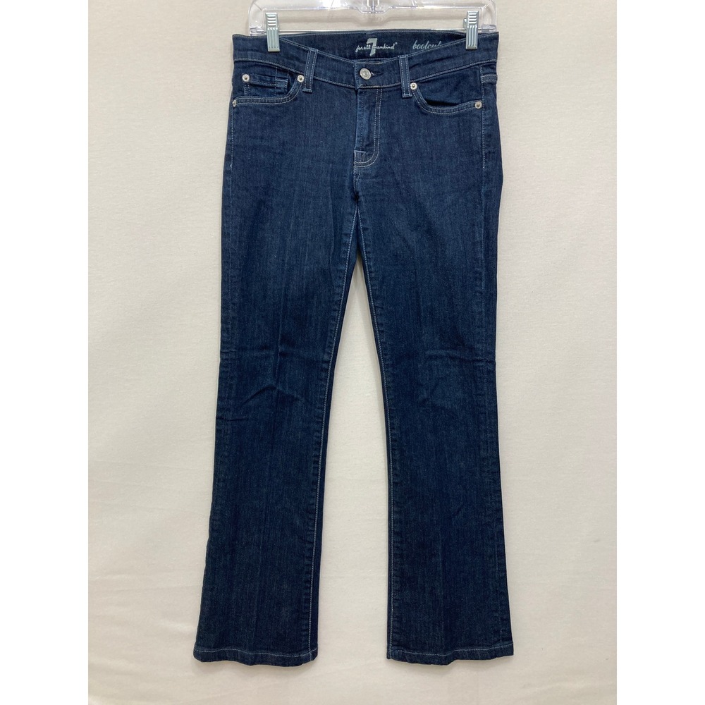 7 For All Mankind Bootcut Jeans size 27 Dark Wash Denim Stretch Low Rise Y2K